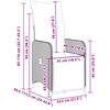 vidaXL 5-tlg. Garten-Bistro-Set mit Kissen Braun Poly Rattan