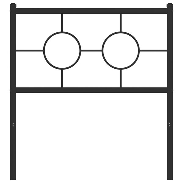 vidaXL Ersatz-Kopfteil Metall Schwarz 75 cm