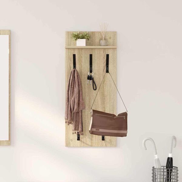 vidaXL Wandmontierter nachttisch Sonoma-Eiche 40 x 10 x 90 cm