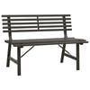 vidaXL Gartenbank 110 cm Stahl Schwarz