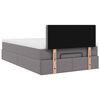 vidaXL Ottoman-Bett mit Matratze Grau 120x200 cm Kunstleder