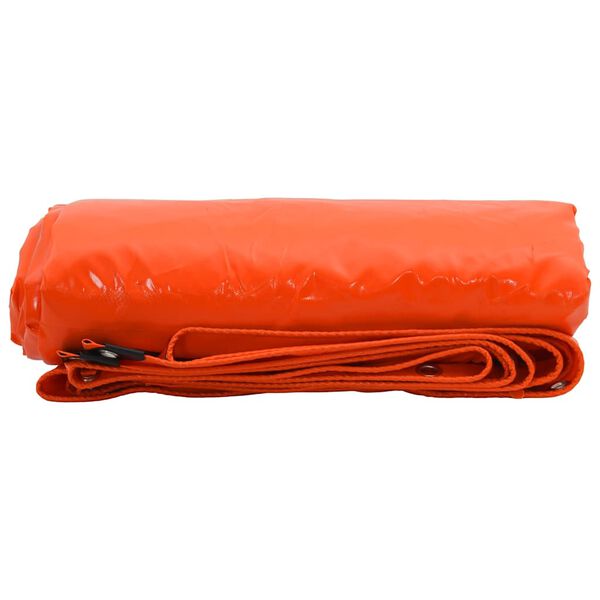 vidaXL Plane 650g / m&sup2; Orange 5 x 5 m Canvas mit PVC-Beschichtung
