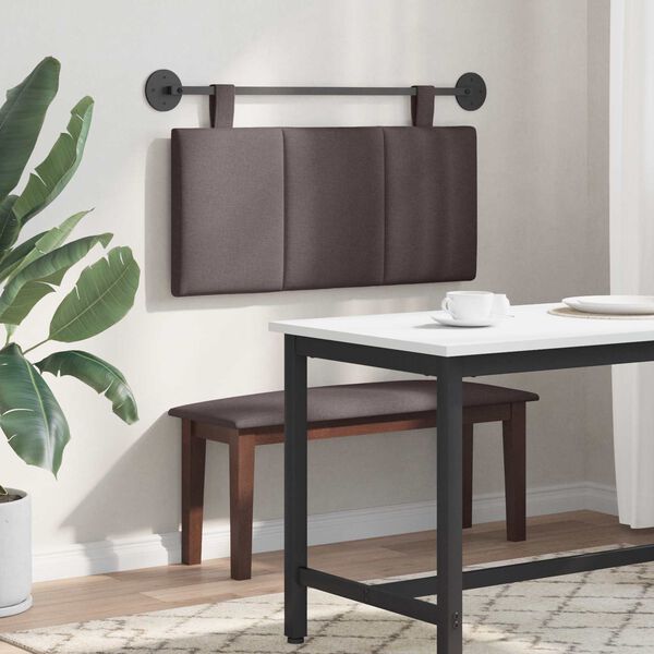 vidaXL H&auml;ngevorderseite Wandmontiert Dunkelbraun 90 x 55 x 5 cm Stoff