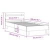 vidaXL Bettgestell mit Kopfteil und LED-Leuchten R&auml;uchereiche 90x200cm