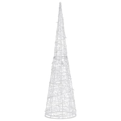 vidaXL LED-Kegel Acryl Weihnachtsdeko Pyramide Kaltweiß 120 cm