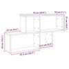 vidaXL Wandregal Artisan-Eiche 100x18x53 cm Holzwerkstoff