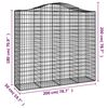 vidaXL Gabionen mit Hochbogen 14Stk. 200x50x180/200cm Verzinktes Eisen