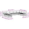 vidaXL Sofagarnituren 9 pcs Natur Massivholz Akazie
