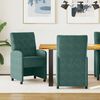 vidaXL Esszimmerst&uuml;hle mit Rollen 2 pcs Dunkelgr&uuml;n 58 x 67 x 97 cm