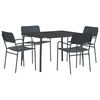 vidaXL Essgruppe 5 stk. Anthrazit Stahl