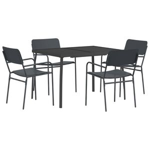 vidaXL Essgruppe 5 stk. Anthrazit Stahl