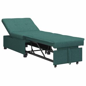 vidaXL Schlafsofa Ausziehbar Dunkelgr&uuml;n 194 x 50 x 82 cm Stoff