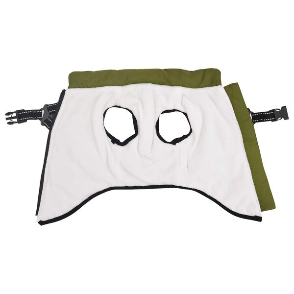 vidaXL Hundemantel Olivegr&uuml;n L32 Fleece und Polyester