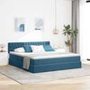 vidaXL Aufbewahrungsbett mit Matratze Dunkelblau 180 x 200 cm Samt