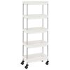 vidaXL K&uuml;chenwagen 5 Etagen Wei&szlig; 42x29x128 cm Eisen und ABS