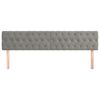 vidaXL Kopfteile 2 Stk. Hellgrau 100x7x78/88 cm Samt