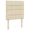 vidaXL Ottoman-Bett mit Matratze & LEDs Creme 100x200 cm Stoff