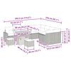 vidaXL Garten-Sofa-Set mit Kissen 12 pcs Beige und Hellgrau