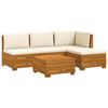 vidaXL 5 stk. Outdoor-Sofagarnitur Massivholz Akazie Braun