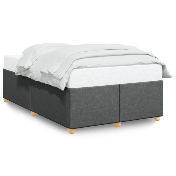 vidaXL Bettgestell ohne Matratze Dunkelgrau 120x200 cm Stoff