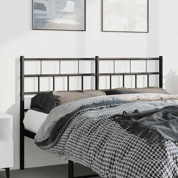 vidaXL Ersatz-Kopfteil Metall Schwarz 150 cm