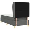 vidaXL Boxspringbett mit Matratze Dunkelgrau 200 x 90 cm Stoff