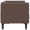 vidaXL Chesterfield-Sofa 2-Sitzer Braun Kunstleder