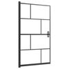 vidaXL Duschkabine ESG 80x140 cm Schwarz