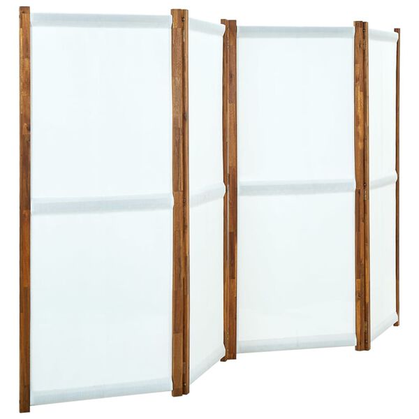 vidaXL 4-tlg. Raumteiler Cremewei&szlig; 280x170 cm