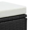 vidaXL 3-tlg. Garten-Lounge-Set mit Auflagen Poly Rattan Schwarz