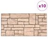 vidaXL 3D-Wandpaneele 10 Stk. Beige Backstein-Optik EPS