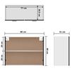 vidaXL H&auml;ngeschrank Lyon Schwarz 80x31x60 cm Holzwerkstoff