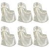 6 x Stuhlhusse f&uuml;r Hochzeit Bankett cremefarben