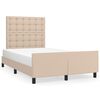 vidaXL Bettgestell ohne Matratze Cappuccino-Braun 120x190cm Kunstleder