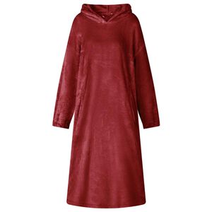 vidaXL Decken-Hoodie Bordeauxrot M Flanell