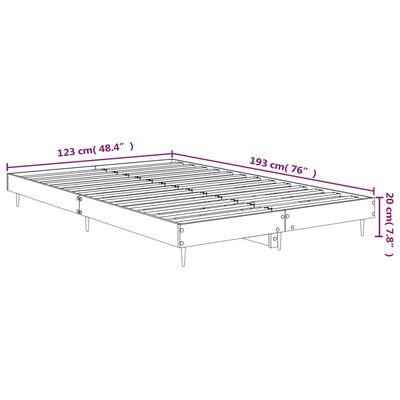 vidaXL Bettgestell Hochglanz-Weiß 120x190 cm Holzwerkstoff