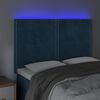 vidaXL LED Kopfteil Dunkelblau 144x5x118/128 cm Samt