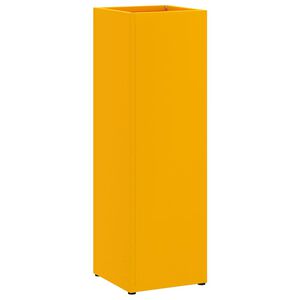 vidaXL Regenschirmst&auml;nder mit Speicher Senf 15,5 x 15,5 x 49 cm Stahl