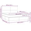vidaXL Boxspringbett mit Matratze Blau 180x200 cm Stoff