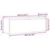 vidaXL Wandschrank 100x30x35 cm Massivholz Kiefer