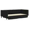 vidaXL Tagesbett Ausziehbar mit Schubladen Schwarz 100x200 cm Samt