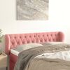 vidaXL Kopfteil mit Ohren Rosa 163x23x78/88 cm Samt