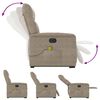 vidaXL Massagesessel Aufstehhilfe Elektrisch Taupe Mikrofasergewebe