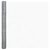 vidaXL Zaunpfosten Silber 100 x 1,6 m (36 mm Maschen) Stahl