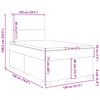 vidaXL Boxspringbett mit Matratze Blau 120x190 cm Stoff