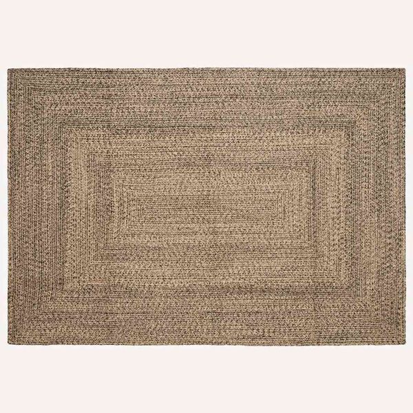 vidaXL Bereichsteppiche Nat&uuml;rlich und Schwarz 200 x 290 cm Jute