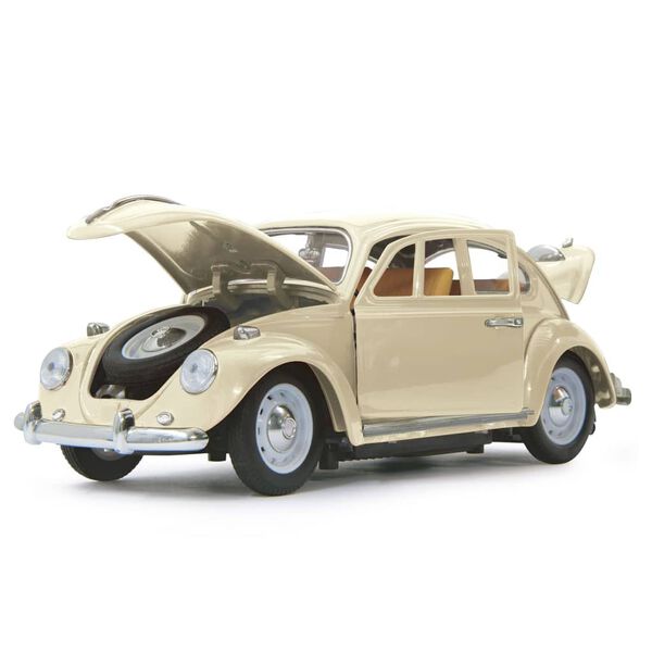 JAMARA Ferngesteuertes Auto Die-cast VW Beetle 40 MHz 1:18 Cremewei&szlig;