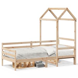 vidaXL Tagesbett mit Dach 80x200 cm Massivholz Kiefer