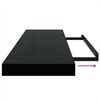 vidaXL Schweberegal Schwarz 80x23,5x3,8 cm MDF