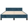 vidaXL Bettgestell ohne Matratze Dunkelblau 120x200 cm Samt